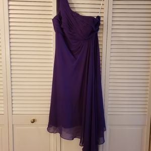 Single strap asymmetrical cocktail dress